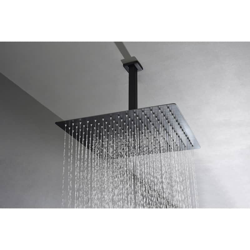 16" Matte Black Bathroom Luxury shower head