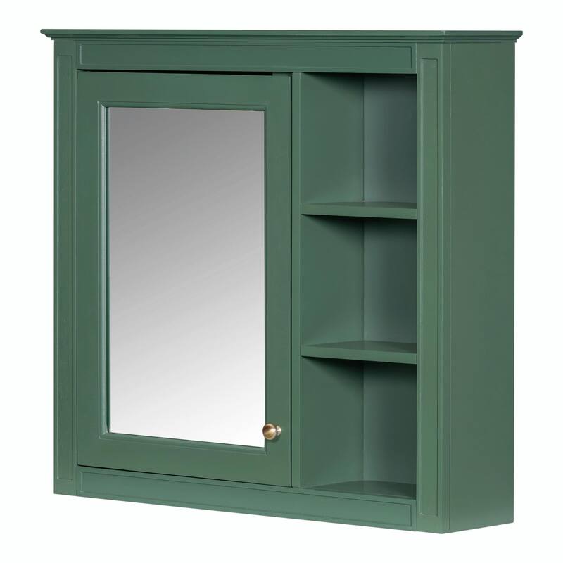 30'' x 28'' Modern Wall Mounted Bathroom Storage Cabinet with Mirror
