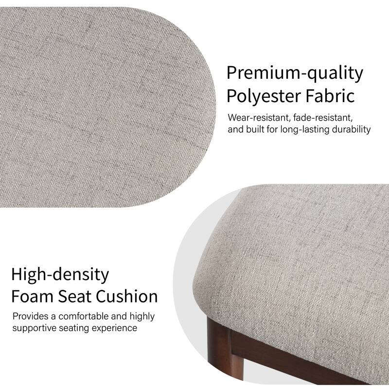 Modern Upholstered Dining Chair with Solid Wood Legs Side Chair for Kitchen Dining Room Living Room (Set of 2)