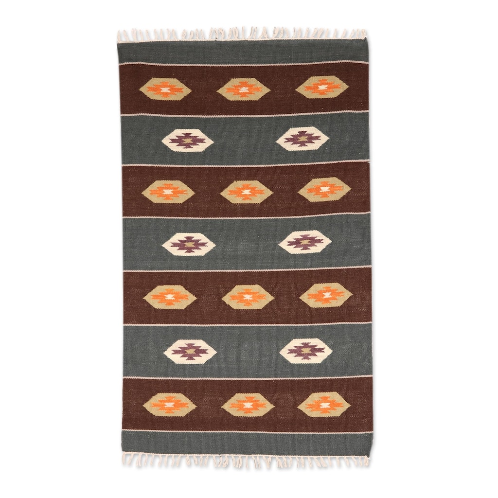 Novica Handmade Celebrations Wool Area Rug (3X5) - 9'3" x 12'3"