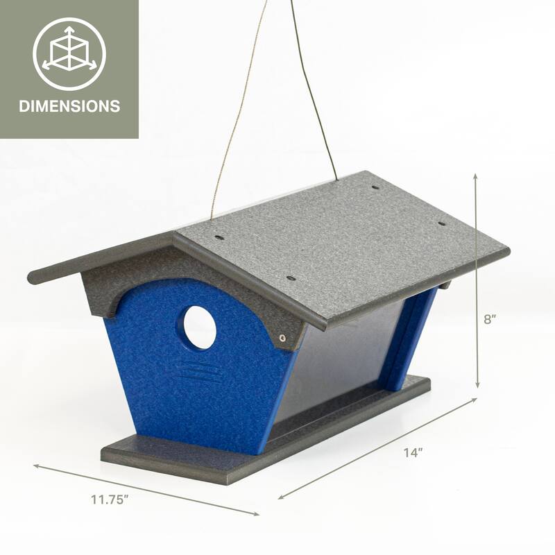 OUTDOOR LEISURE PRODUCTS Model GM4GBL Blue Bird Feeder Made with High Density Poly Resin