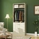 preview thumbnail 43 of 76, Kyrvo Freestanding Closet System with 3 Wooden Drawers ＆ Hanging Rod ＆ Storage Shelf, Modular Walk-in Closet Organizer Wardrobe