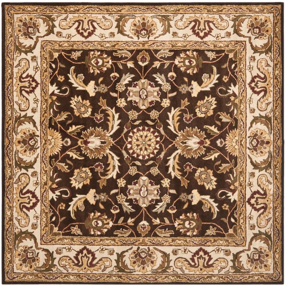 SAFAVIEH Handmade Royalty Julina Brown/ Beige Wool Rug