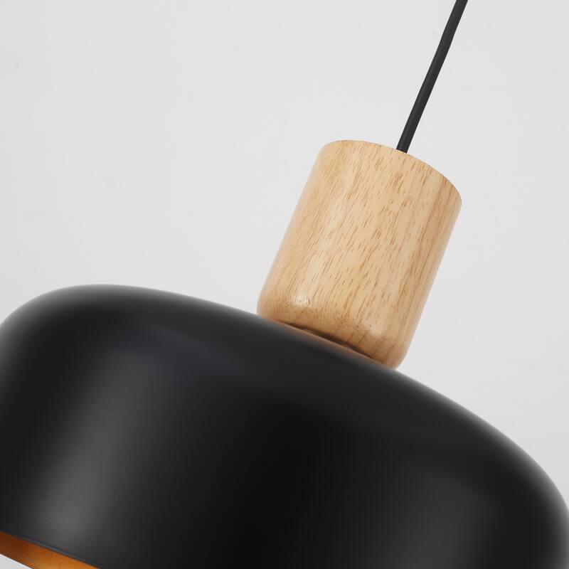 1-Light Industrial Pendant Light with Metal Shade for Bedroom Dining Room Kitchen