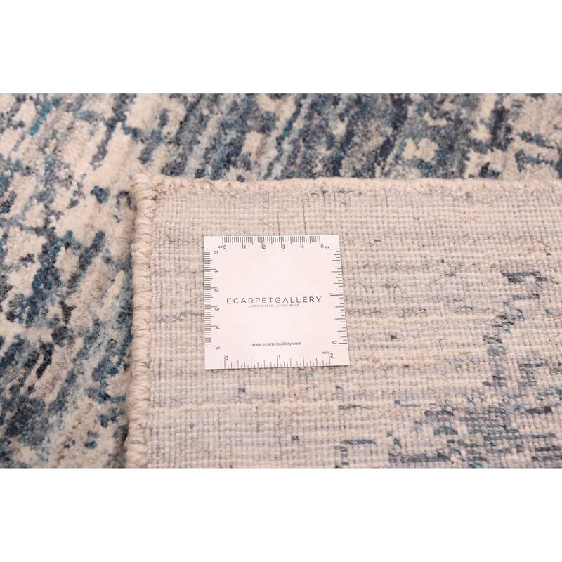 ECARPETGALLERY Hand Loomed Elysian Navy Wool Rug - 8'2 x 9'10