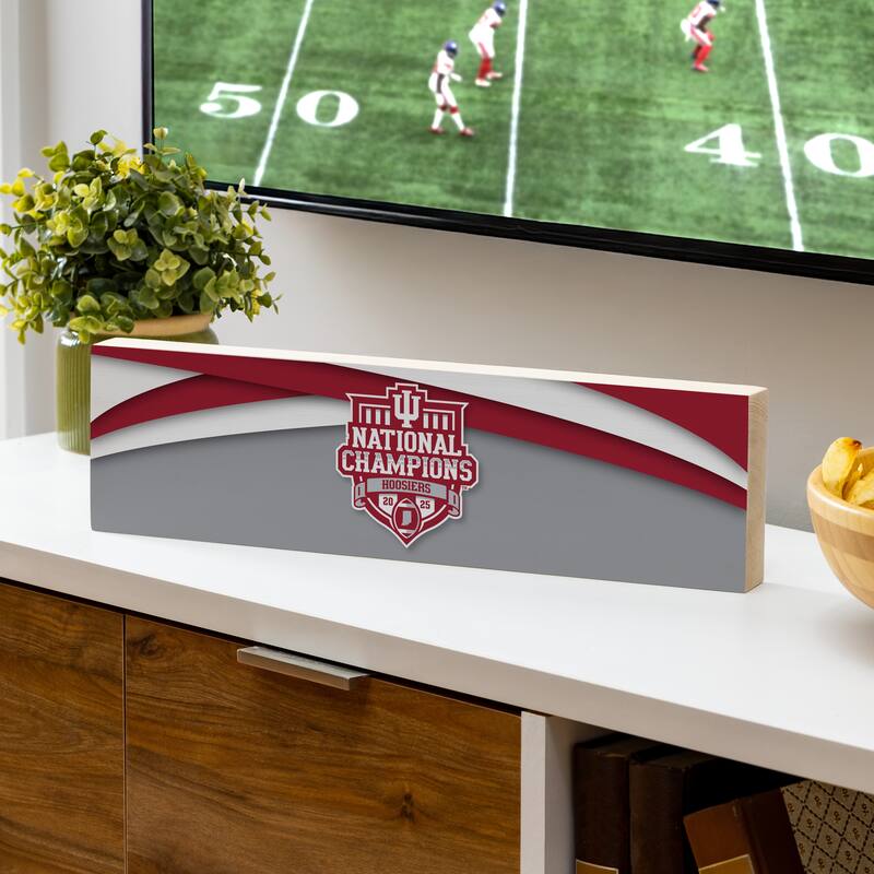 6 in. x 6 in. Indiana University CFP National Champions Wooden Sign Block