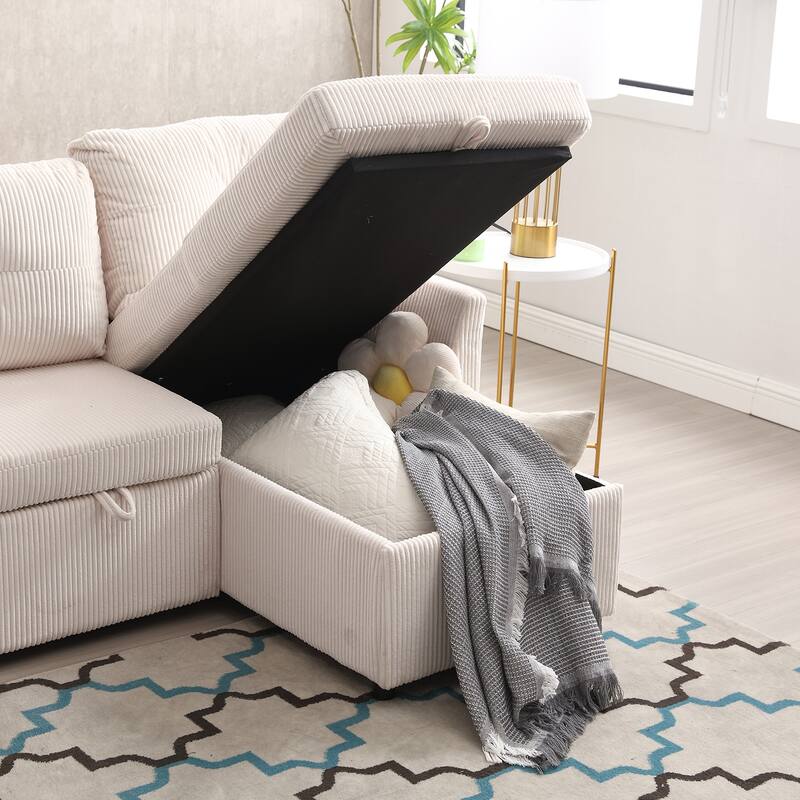Modular Sectional Sofa L Shaped Modular Couch with Reversible Chaise