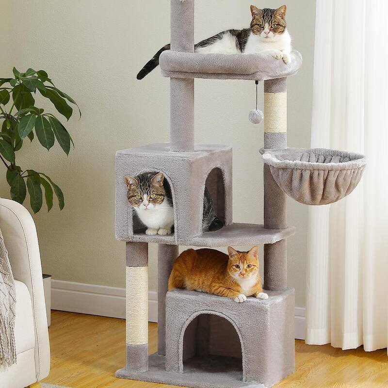 53-inch tall cat tree with sisal scratching post