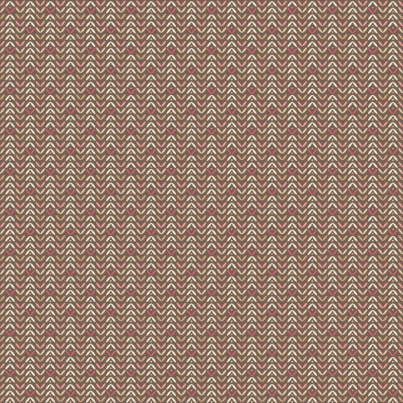 Galerie Wallcoverings Small Prints Tulip Flip Non-woven Matte Wallpaper Roll - 33-feet long x 21-inches wide - Chocolate/Pink/Tan