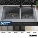 preview thumbnail 71 of 89, Karran Drop-In Quartz 33 in. 1-Hole 60/40 Double Bowl Kitchen Sink Kit