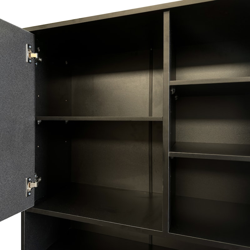 Tall Bathroom Storage Cabinet with Doors and shelf, Freestanding Bathroom Cabinet, Tilt-Out Laundry Hamper