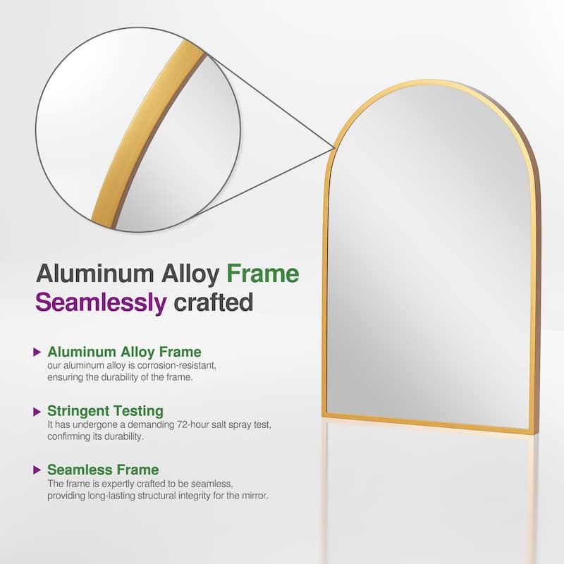 Modern Arch Wall Mirrors for Bathroom Vanity Mirror(Set of 2) - 36*24