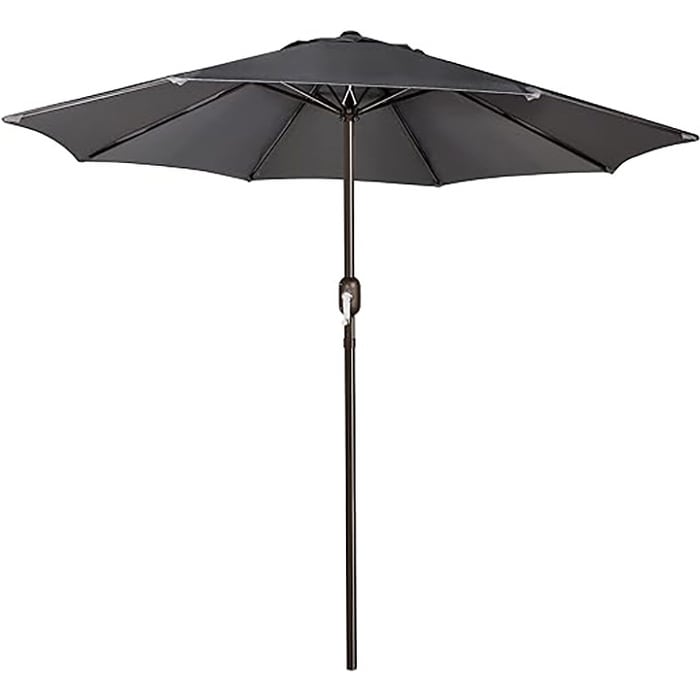 15 ft patio umbrella with tilt Flash Furniture 15 ft. Elizabeth Commercial Grade Triple Head Patio Umbrella with Crank & Easy Lift Functionality Gray