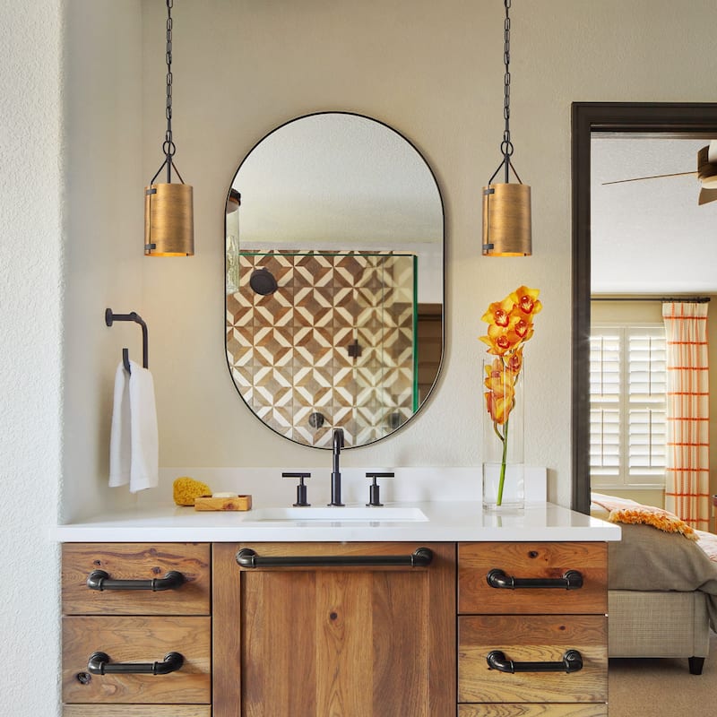 Cylinder 1-Light Pendant Light for Kitchen Island Dining Room - 5.7