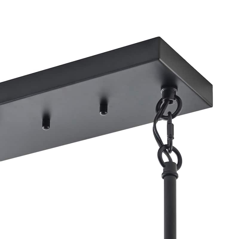 4-Lights Modern Fashion Rectangle Kitchen Island Lights - 34.3"D×10.2"W×85"H (Adjustable)