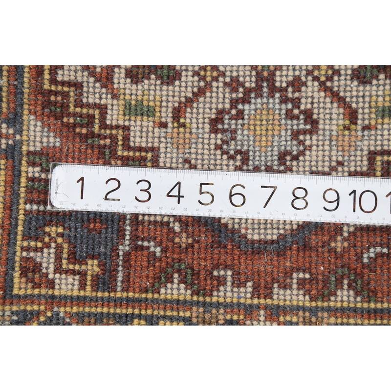 Geometric Heriz Serapi Indian Accent Rug Handmade Foyer Wool Carpet - 2'0"x 3'0"