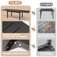 preview thumbnail 52 of 50, 5/7/11-Piece Set Outdoor Aluminum Extendable Patio Dining Set Rectangle Table with Rattan Chairs