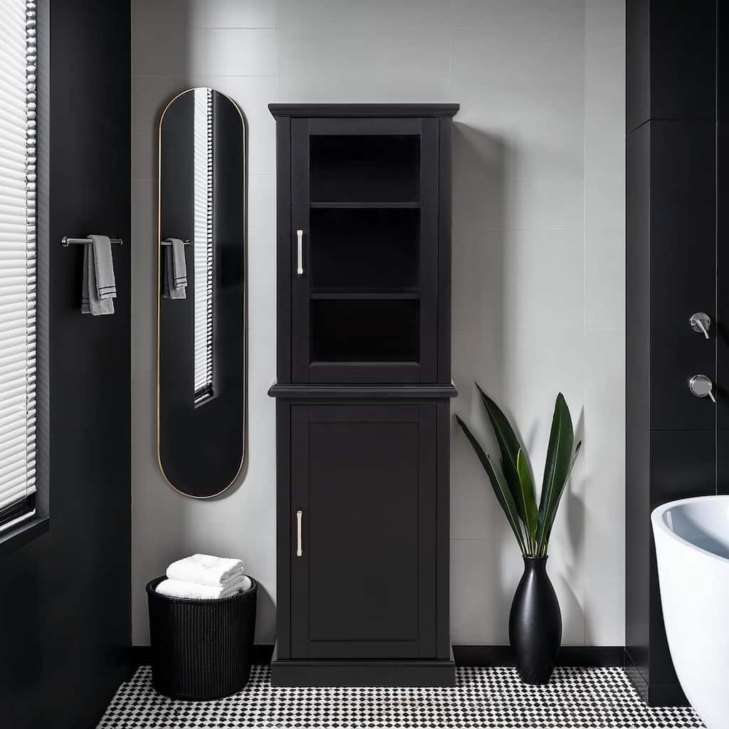Serenity Tall Cabinet Black