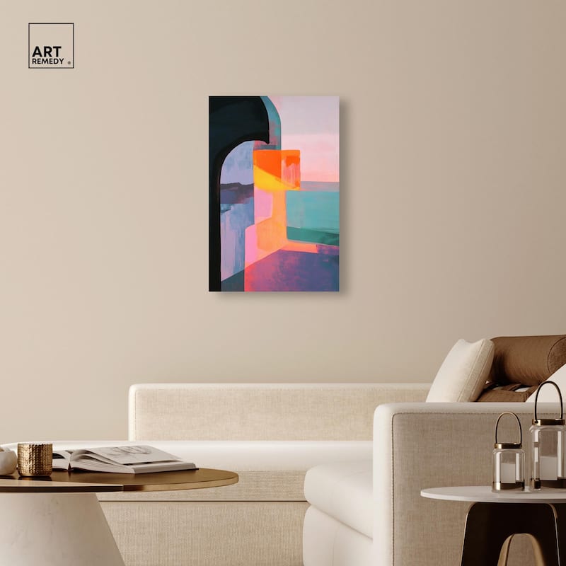Color Blocks III Canvas by Art Remedy, Gallery Wrapped