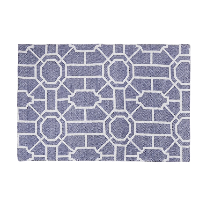 Trellis Placemats Set of 6 - Set of 6 - Blue