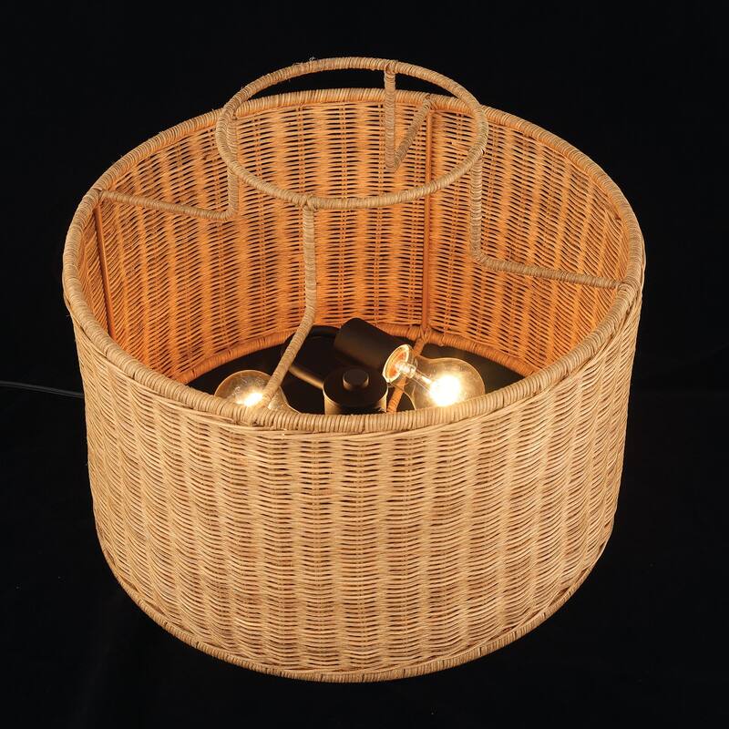 Acroma Modern Table Lamp with Rattan Shade
