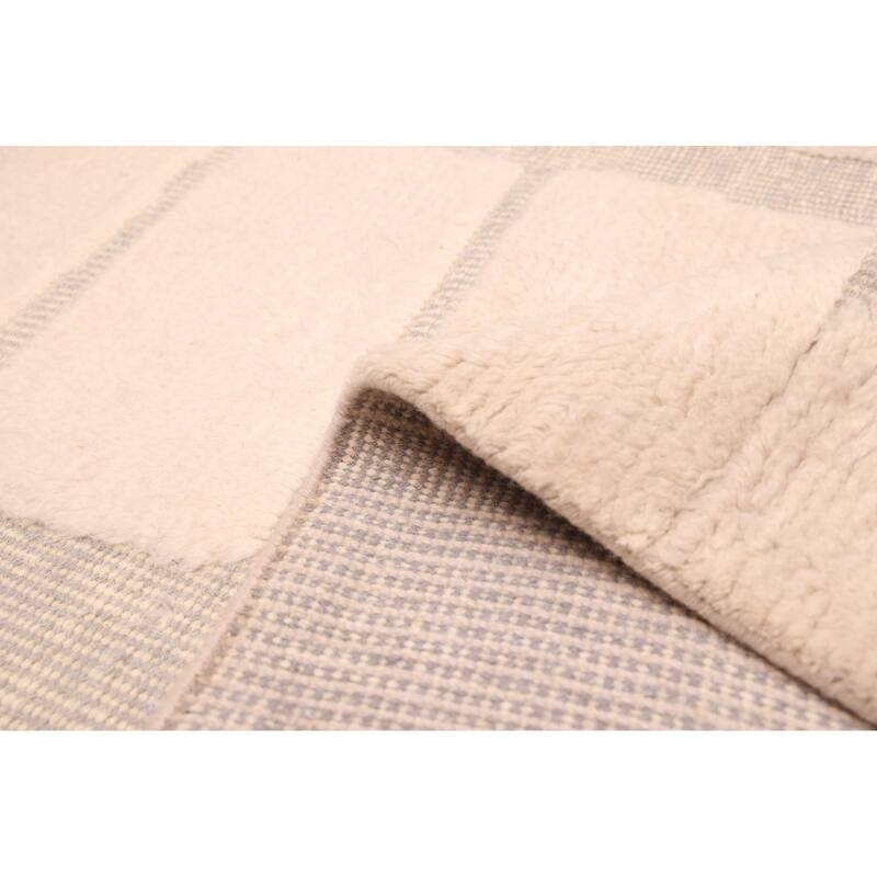 ECARPETGALLERY Hand-knotted Tangier Cream Wool Rug - 5'4 x 7'9