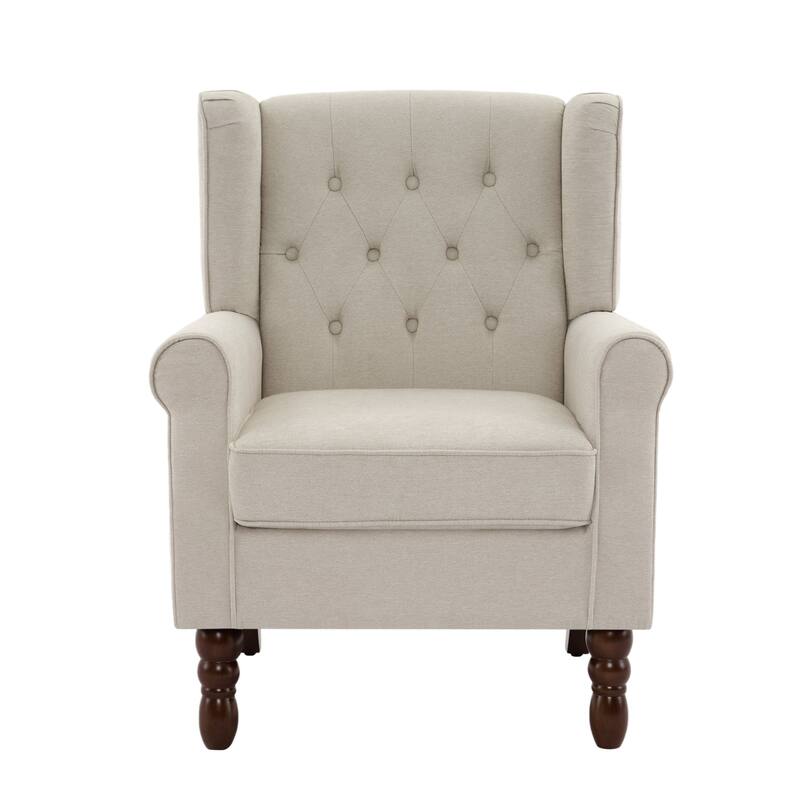 Tufted Wingback Upholstered Accent Chairs Set of 2