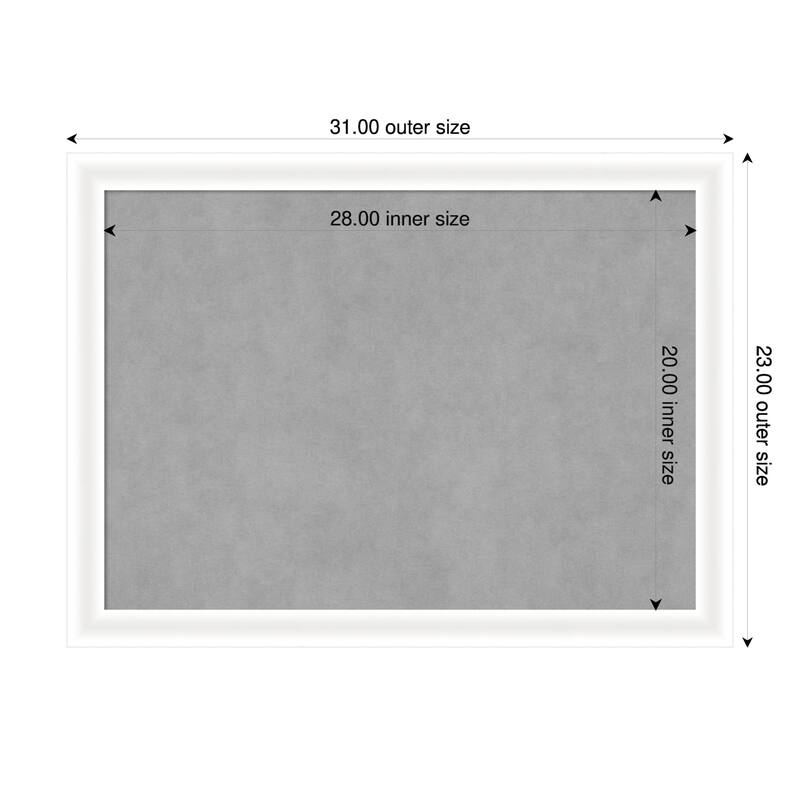 Amanti Art Oliver Black Narrow Framed - 31 x 23 in - Oliver White Narrow