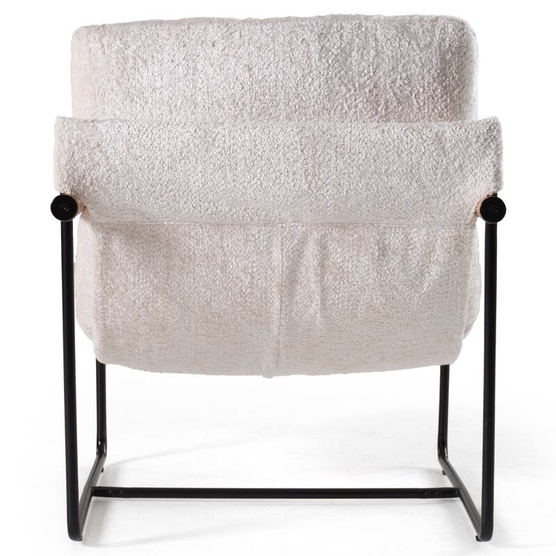 Modrest Moorcroft Modern Beige Fabric Accent Chair