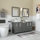 preview thumbnail 14 of 28, Vanity Art 60" Double Sink Bathroom Vanity Set with Engineered Marble Top and Free Mirror - 60 W X 18.5 D X 31.1 H
