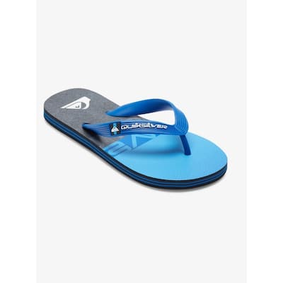 Quiksilver Boys Molokai Flip Flop Sandals Black Blue Grey Aqbl100577 Size 102