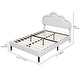 preview thumbnail 19 of 33, Moasis PU Adjustable Cloud Headboard Bed Frame Platform with LED