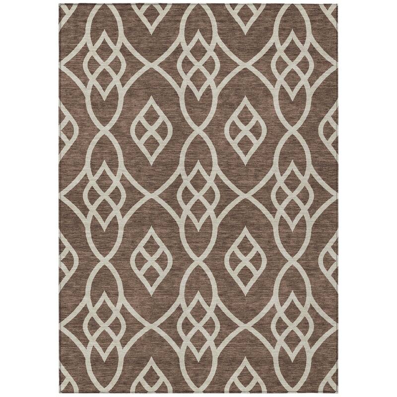 HomeRoots Trellis Transitional Rectangle Outdoor Rug