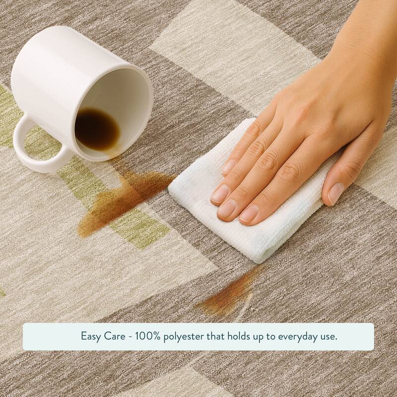 Machine Washable Indoor/ Outdoor Modern Crestone Chantille Rug