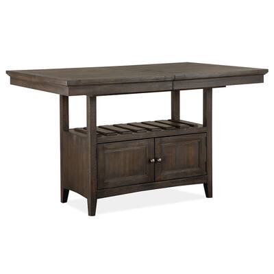 Magnussen Home Westley Falls Graphite Extendable Counter Height Dining Table - 38''W x 60''D x 36''H