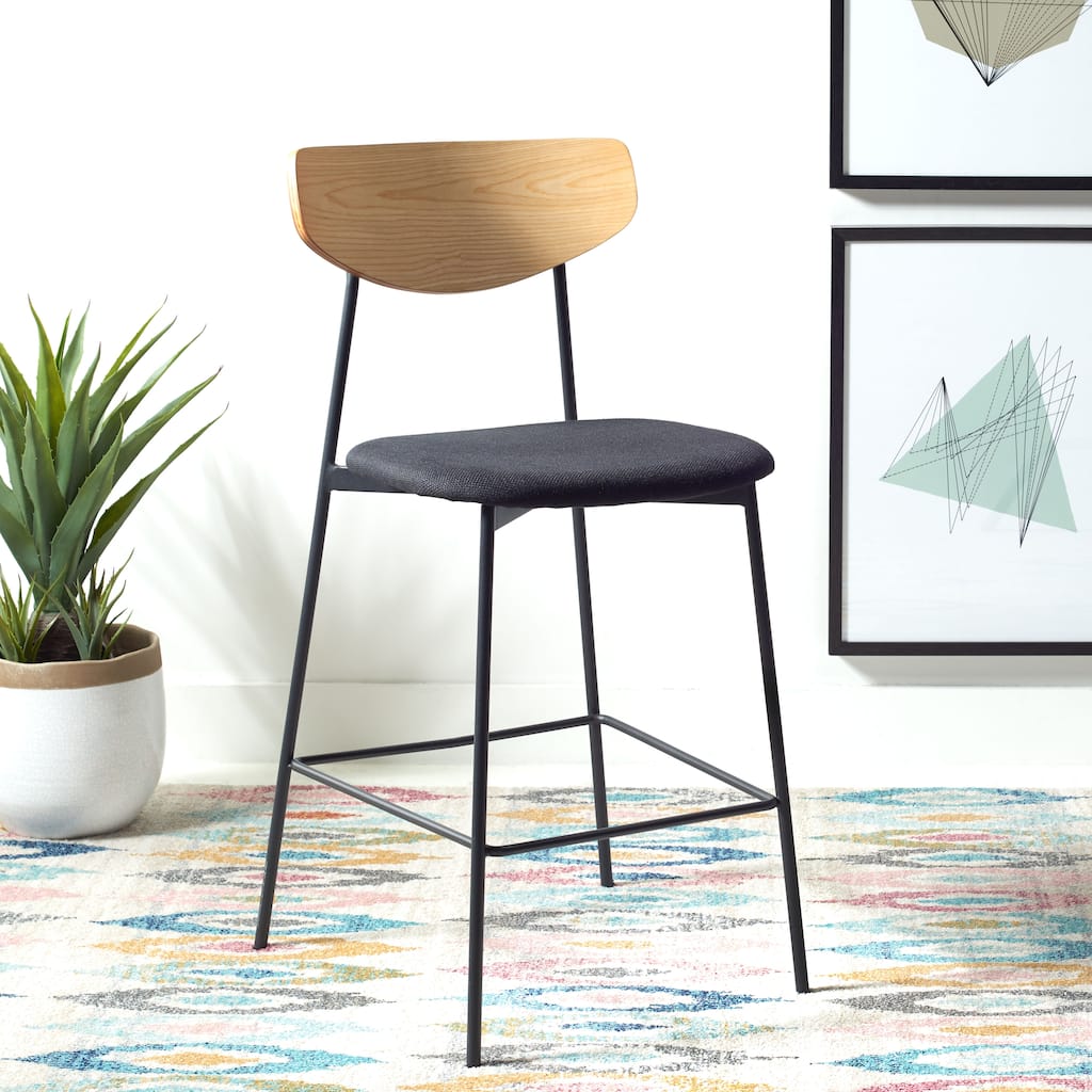 SAFAVIEH Afiya Mid-Century 26-inch Counter Stool - 20.3" W x 20" L x 39" H - 20Wx20Dx39H
