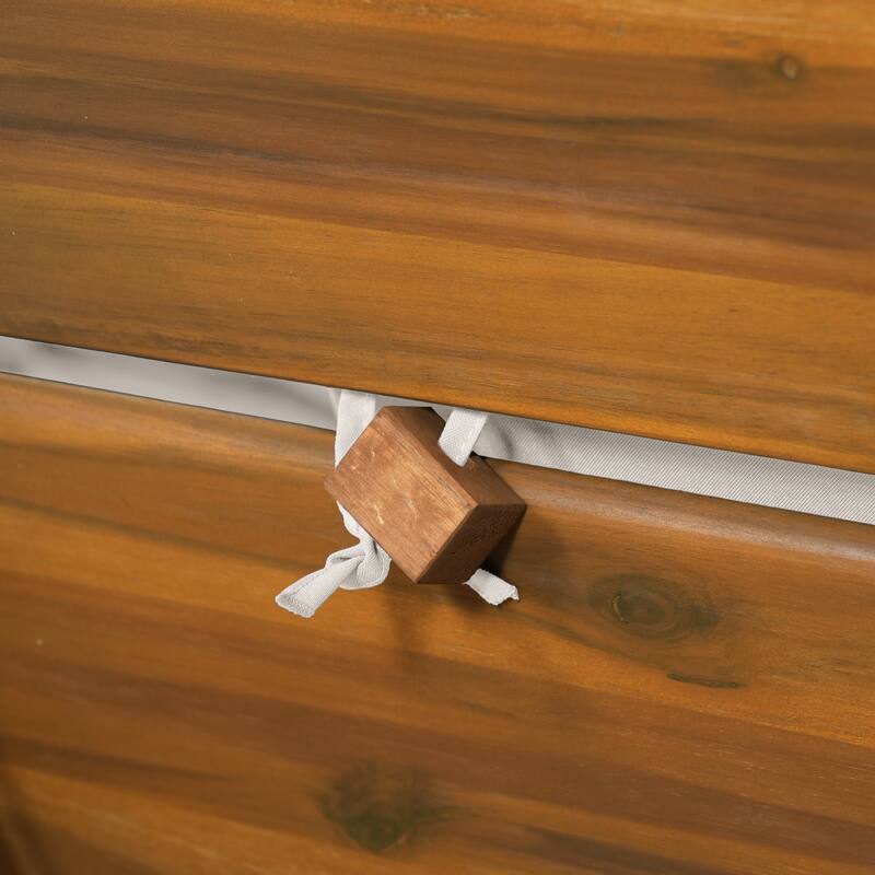 Christopher Knight Home - Modern Indoor/Outdoor Acacia Wood 3-Position Adjustable Chaise Lounge with Water-Resistant Cushion