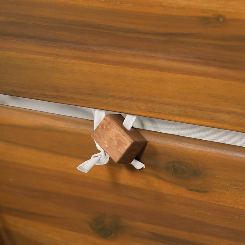 Christopher Knight Home - Modern Indoor/Outdoor Acacia Wood Chaise Lounge with 3-Position Adjustable Backrest & 3-Fold Cushion