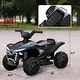 preview thumbnail 13 of 25, Qaba Kids ATV Quad, 6V Ride On Toy with Rechargeable Battery, Light, Forward & Reverse, 4 Wheeler Battery Powered for Boys Girls
