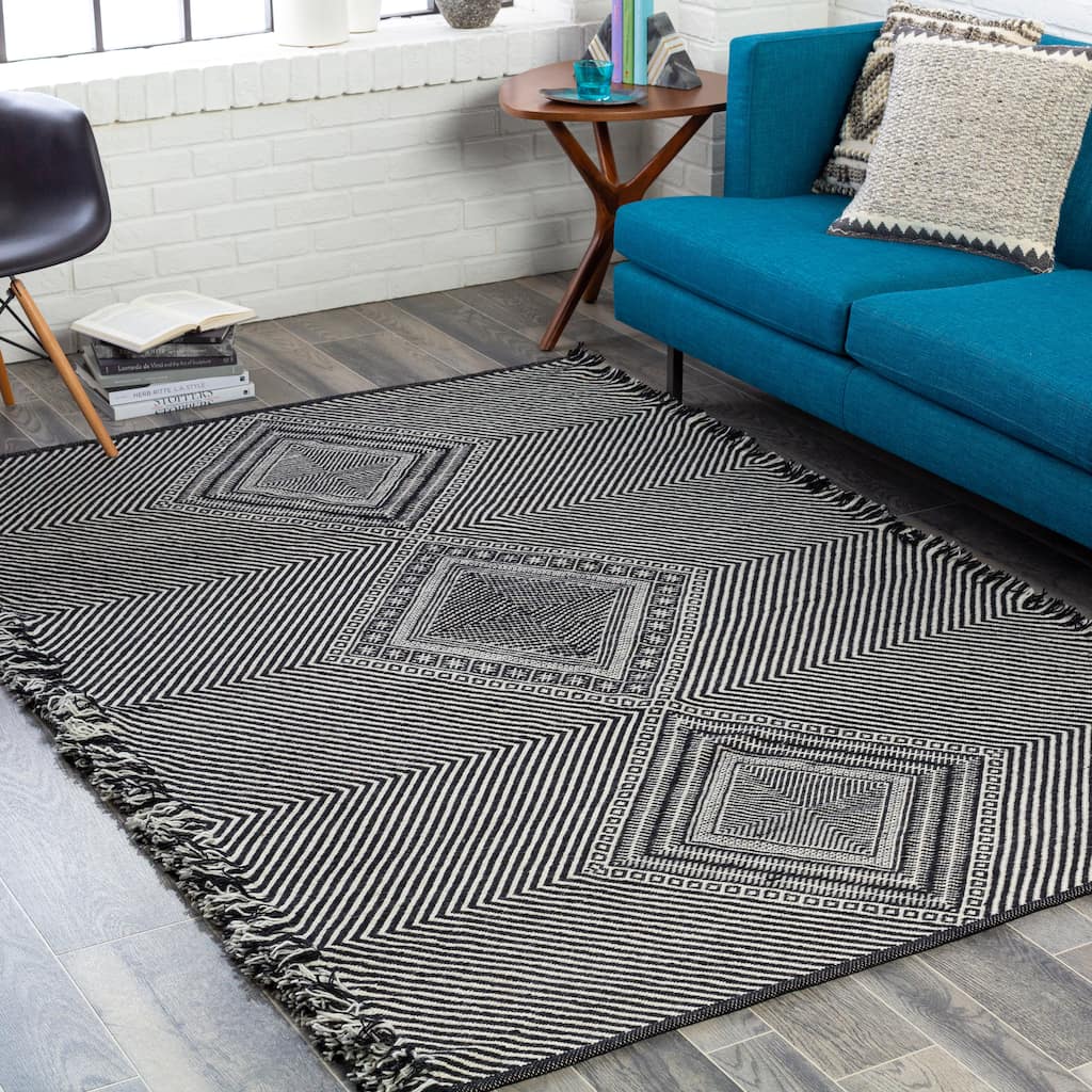 Artistic Weavers Julius Handmade Boho Fringe Cotton Area Rug