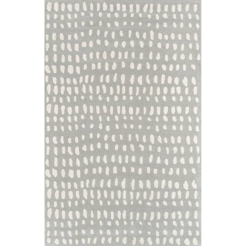 Momeni Delmar Hand Tufted Wool Geometric Area Rug - 5' x 8' - Grey