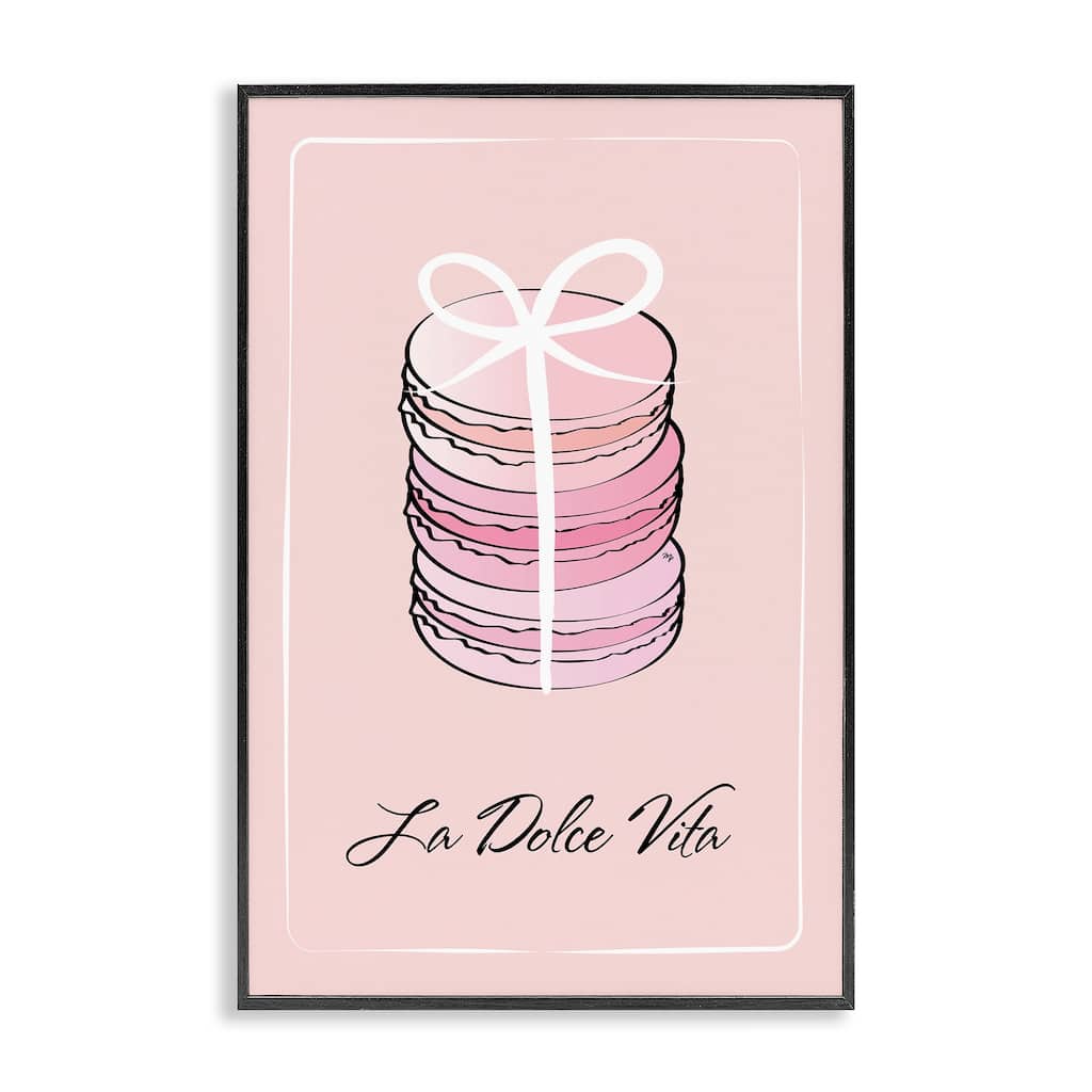 Stupell Life Is Beautiful French Dessert Framed Giclee Art Design By Martina Pavlova