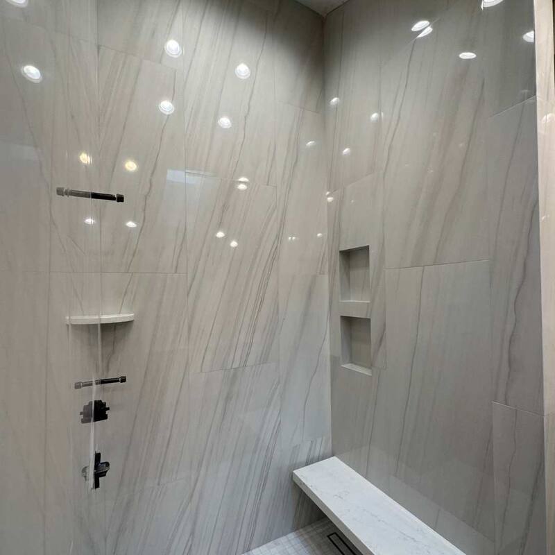 The Tile Life Kingsley 24x48 Blanco Glossy Marble-Look Porcelain Tile - Floor & Wall