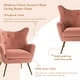 preview thumbnail 6 of 141, Eusebio Tufted Velvet Accent Chair with Wingback, Arms, and Metal Gold Legs for Living Room or Bedroom by HULALA HOME