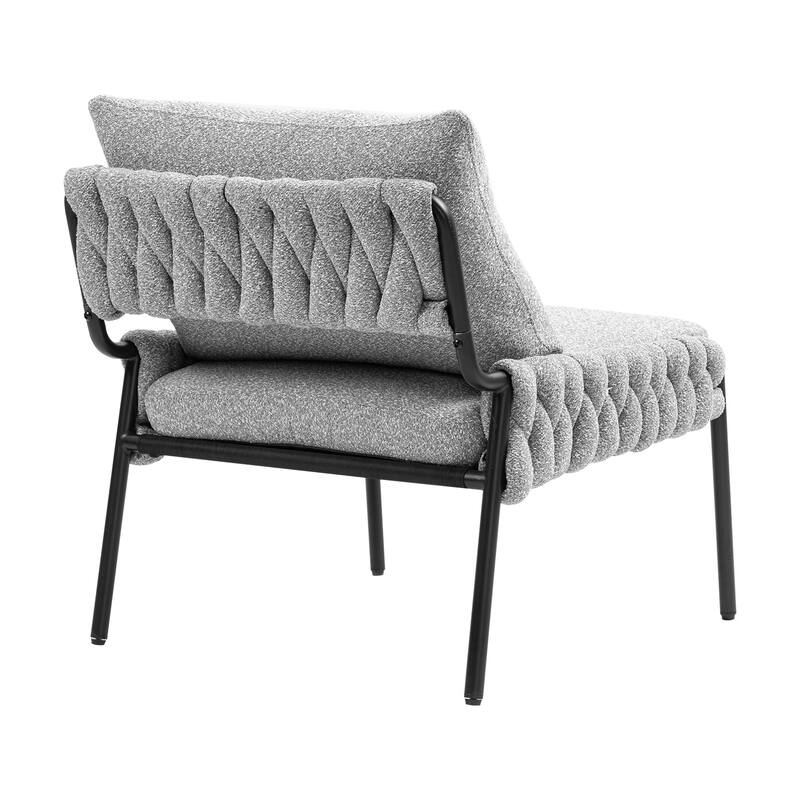 Comfortable Metal-Framed Armchair with Soft Cushions and Stylish Upholstery for Home