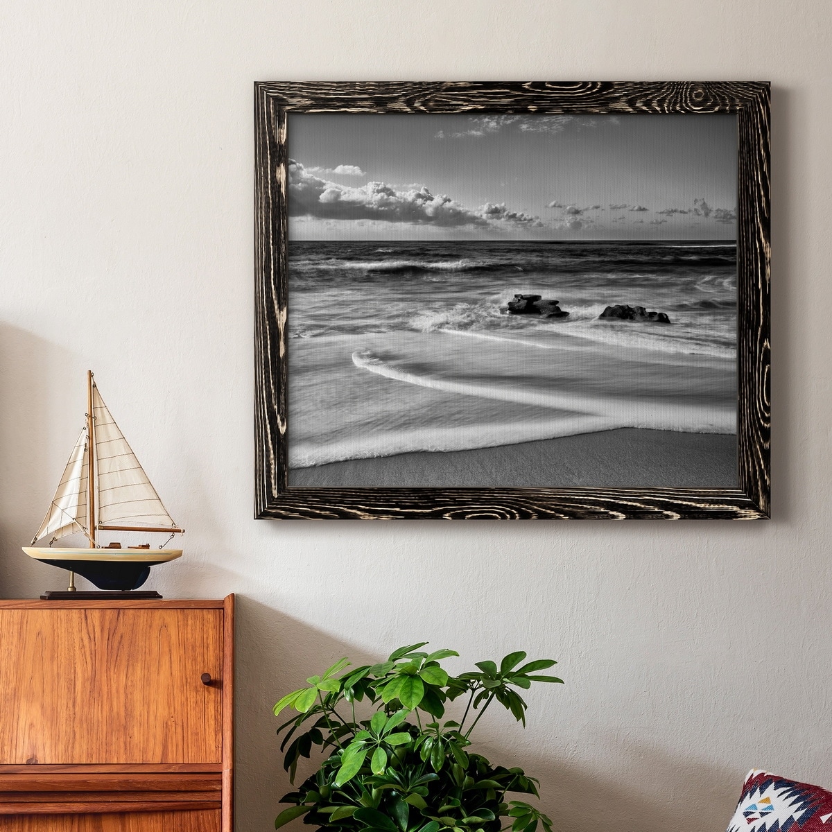 Whispering Sands Beach-Premium Framed Canvas - Ready to Hang - Bed