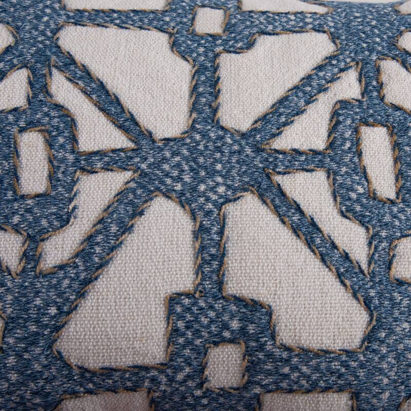 Rizzy Collection Natural Geometric Modern Throw Pillow