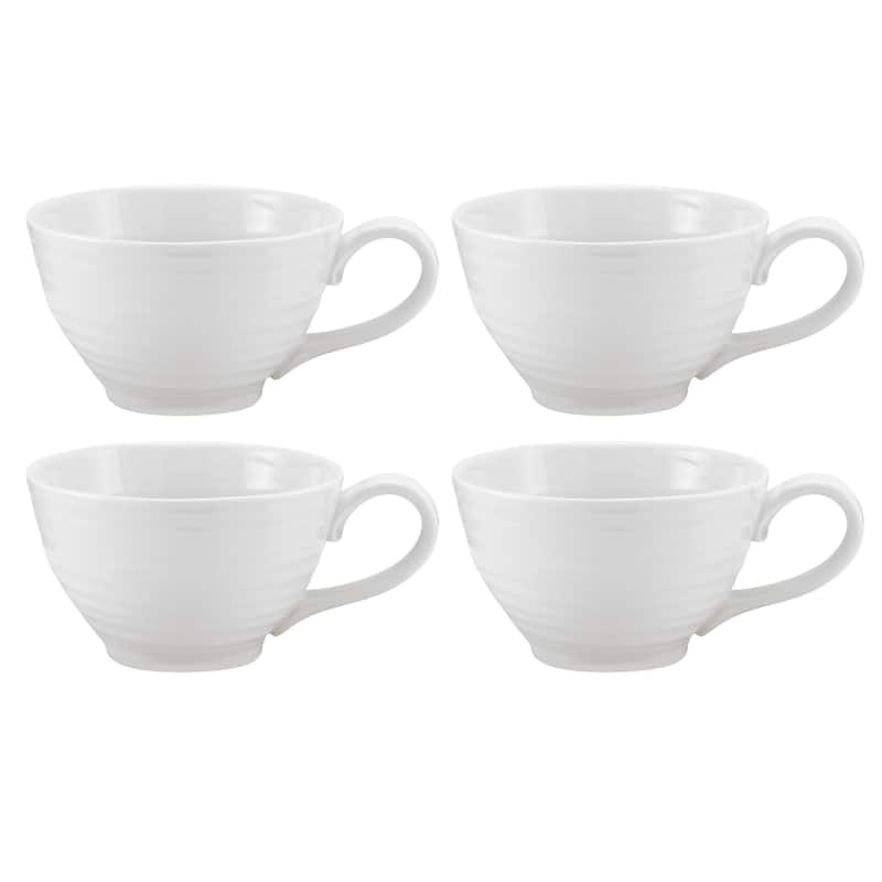 Portmeirion Set of 4 Sophie Conran White Jumbo Cups - White - 20 oz
