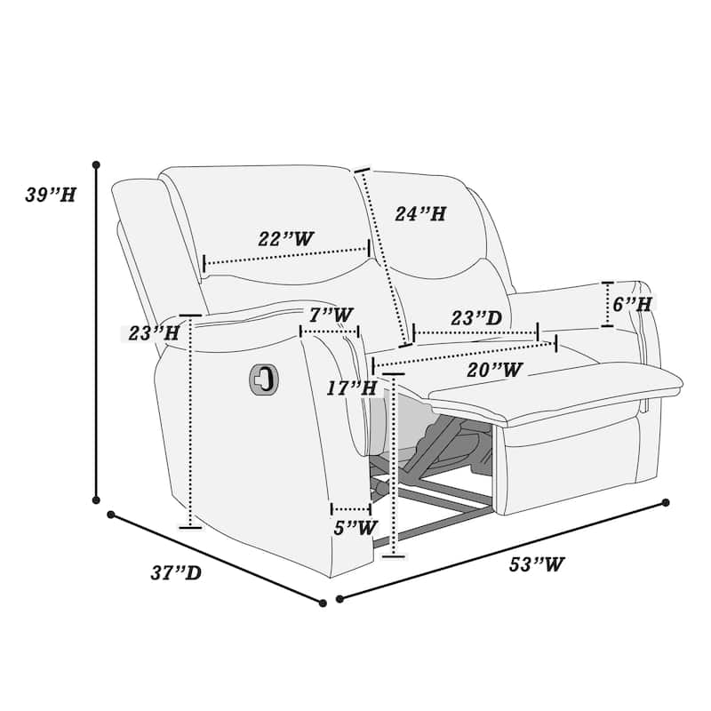 Poundex Recliner Loveseat