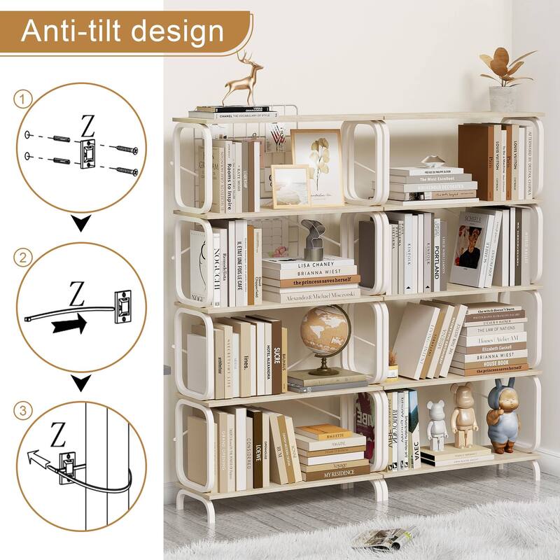63'' 5-Tier Open Metal Bookshelf